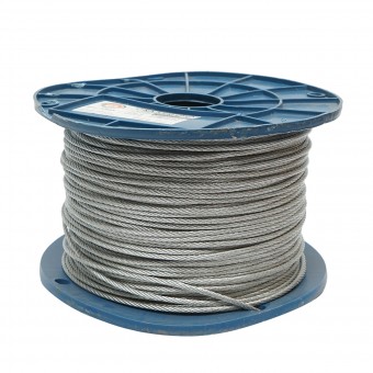 Cablu otel galvanizat fi 3mm, fire 6x7+FC, sarcina maxima 529Kg, greutate 6.32Kg, 200m/rola