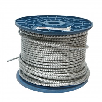 Cablu otel galvanizat fi 6mm, fire 6x19, sarcina maxima 1960Kg, greutate 12.5Kg, 100m/rola