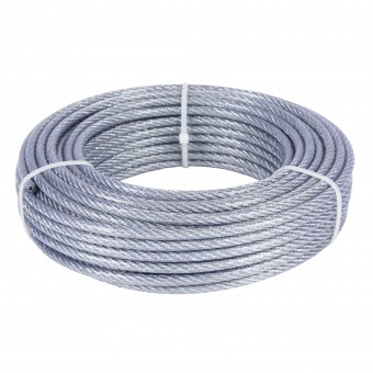Cablu otel zincat Micul Fermier, plastifiat, diametru 5-6.5mm, lungime 25m