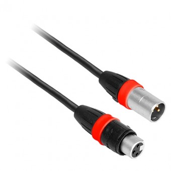 CABLU PROFESIONAL DMX  IP65 XLR TATA - XLR MAMA 10M