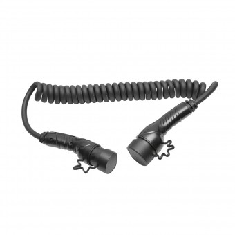 Cablu spiralat incarcare 380V, 5M, Type 2 pentru masini electrice 11KW, 16A, trifazic IP55