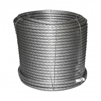 Cablu troliu otel 6x25, Ø 10mm cu inima metalica batuta 70m/rola