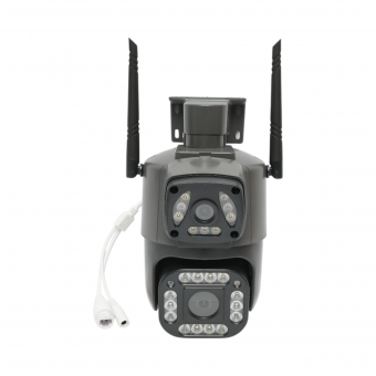 Camera de supraveghere lentila duala 4MP 1080P, WIFI & 4G, PTZ cu senzor de miscare, detectie umana si aplicatie V380 Pro