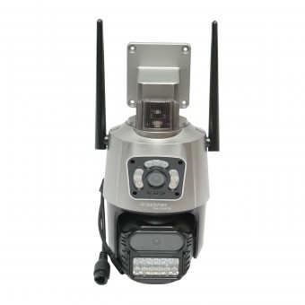 Camera de supraveghere lentila duala 6 MP, P2P WIFI 2.4G, rotire 360 grade PTZ cu senzor de miscare, sirena, detectie umana si aplicatie iCSee