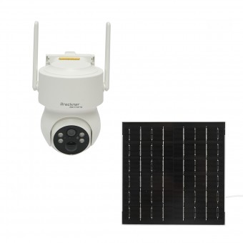 Camera supraveghere 4 MP cu panou solar 5W, baterie 18650 incarcare rapida, WIFI 2.4 GHz, rotativa 360 grade PTZ cu senzor de miscare, detectie umana PIR, alarma, night vision si aplicatie iCSee