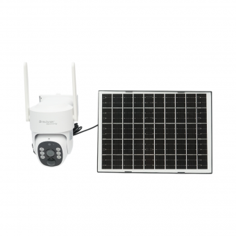 Camera supraveghere cu lentila duala 3MP, 4G, WIFI 2.4 GHz cu panou solar, baterie 9000 mAh, PTZ control, detectie umana PIR, night vision si aplicatie Ubox