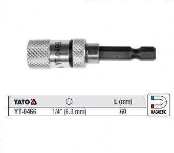 Capat surubelnita magnetic 6Omm, 1/4'', Yato YT-0466