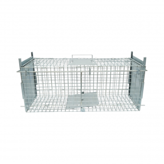 Capcana animale salbatice tip colivie pliabila metalica 75x26x30cm