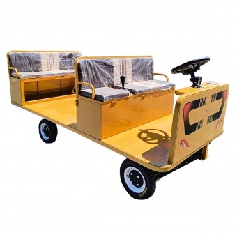 Carucior electric platforma cu 2 banchete pentru transport marfa 800W, 48V, 2.5x1.25m sarcina maxima 800Kg THOR