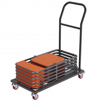 Carucior pentru scaune pliante, Otel, 1000x510x1090 mm, Capacitate 12 scaune, max 50 kg