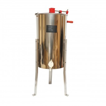 Centrifuga manuala apicola, extractor miere din inox cu 3 rame
