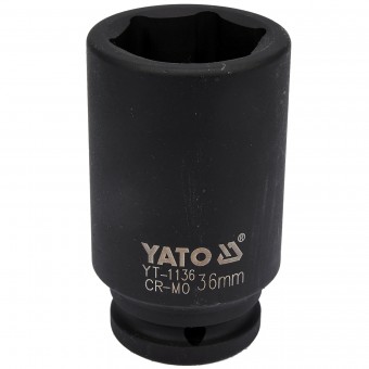 Cheie de impact Yato YT-1136, dimensiune 36 mm, prindere 3/4”, lunga