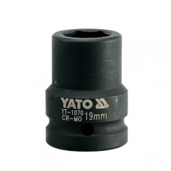 Cheie tubulara hexagonala de impact, Yato YT-1070, 3/4, 19mm, Cr-Mo