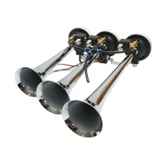 Claxon 3 trompete 24V pentru compresor de aer