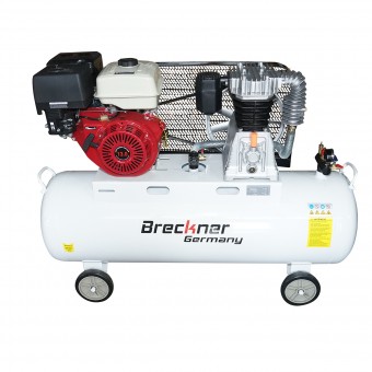 Compresor aer pe curea 200L, motor pe benzina 13CP, presiune maxima 8 bar, volum aer aspirat 600 L/min Breckner Germany