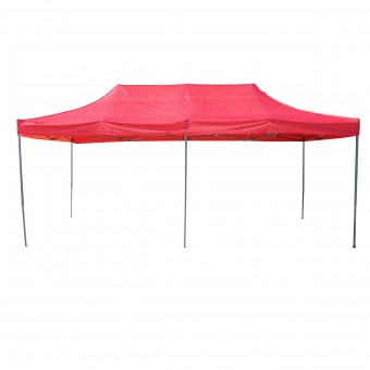 Cort tip pavilion rosu 3mx6m, inaltime reglabila, pliabil Breckner Germany