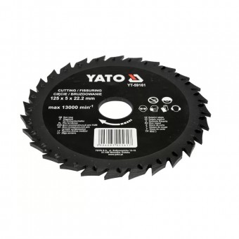 Disc circular raspel pentru lemn, Yato, 125 x 5 x 22.2 mm