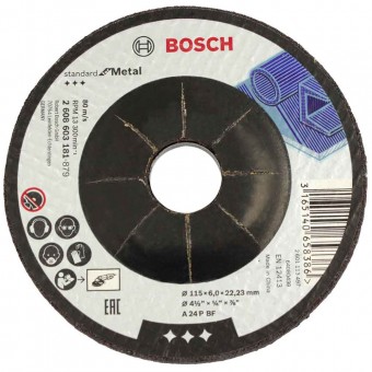 Disc de degrosare cu degajare Standard for Metal A 24 P BF, 115mm, 22,23mm, 6 - 3165140658386