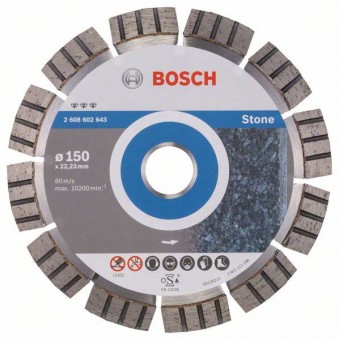 Disc diamantat Best for Stone 150x22,23x2,4x12mm - 3165140581493