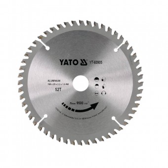 Disc fierastrau circular pentru aluminiu, dimensiune 350x30x3 mm, 100 dinti, Yato