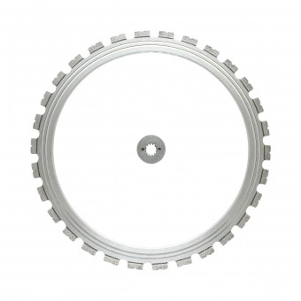 Disc inelar diamantat segmentat 500mm, 30 dinti, rola antrenare pentru masina de taiat beton Breckner Germany