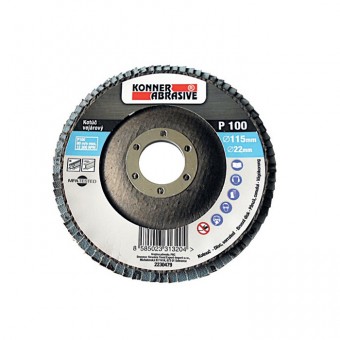 Disc lamelar pentru slefuit Konner 270, 125x22 mm, A80, pentru Inox
