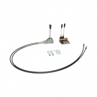 Distribuitor hidraulic cu 2 manete, lungime cablu 2m presiune 250 bar debit 40L/min Breckner Germany