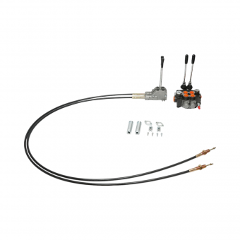 Distribuitor hidraulic cu 2 manete, lungime cablu 2m presiune 250 bar debit 80L/min Breckner Germany