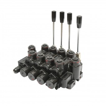 Distribuitor hidraulic cu 4 cai cu manete si accesorii