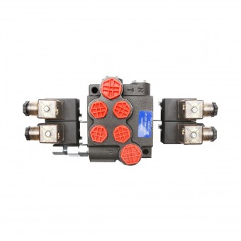 Distribuitor hidraulic P40 electromagnetic cu 2 cai, 12V Breckner Germany