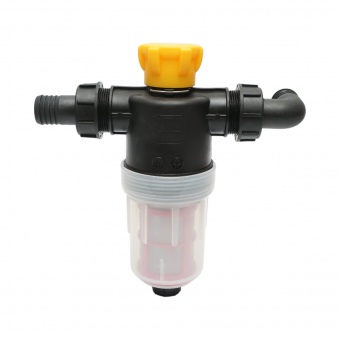 Filtru erbicidator transparent cu 2 site si valva autocuratare, racord 32mm