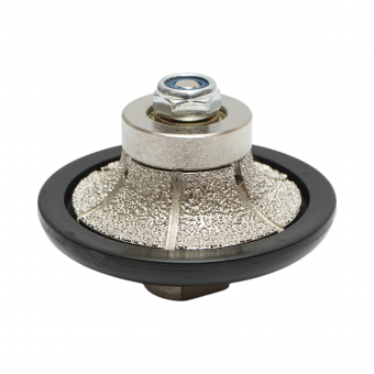 Freza diamantata semibaston B15, D65mm, raza 15mm, filet M14 pentru canturi granit Breckner Germany