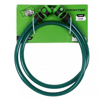 Furtun conectare irigatii Micul Fermier, lungime 1.5m, conector rapid 1/2