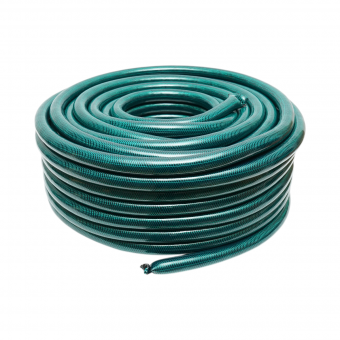 Furtun gradina PVC verde 1 inch (25.4mm), PN4 bar cu insertie textila impletita 50m/rola
