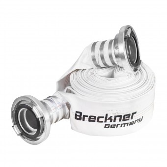 Furtun irigatii/pomp. premium din PVC 4 toli, lungime 30m cu racord aluminiu, max 10bar, panzat Breckner Germany