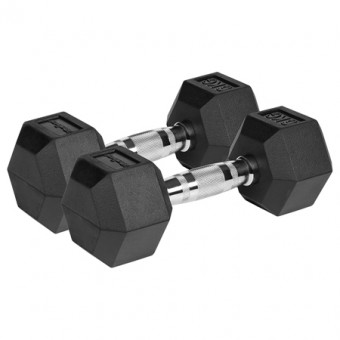 Gantere dumbbell hex fonta cauciucata 2x6kg rebel activ