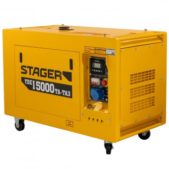 Generator profesional Stager YDE15000TA-TA3, 11.5 kW, DualPower 230-400V, insonorizat, diesel, 3000rpm, pornire electrica