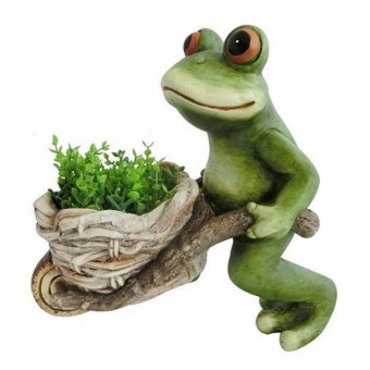 Ghiveci decorativ Strend Pro Frog, ceramica, 34 x 20 x 31.5 cm