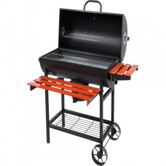 Gratar pe carbuni cromat 71x34.5 cm , cu termometru 