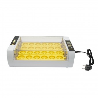 Incubator automat 24 oua 60W, 220V cu rotire automata, control temperatura, umiditate, afisaj digital, tava iluminata LED