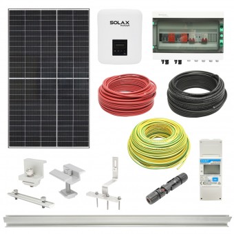 Kit complet fotovoltaic ON-GRID cu invertor 5.3KW SOLAX si panouri solare 12x440W RISEN, monofazic, montare si dosar prosumator inclus