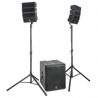 KIT SUBWOOFER 18/46CM 500W + 2 SATELITI 4/10CM 200W RMS BST