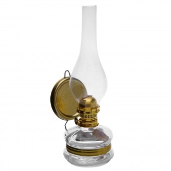 Lampa cu gaz lampant Vivatechnix Classic TR-1001, abajur si rezervor sticla, oglinda metal