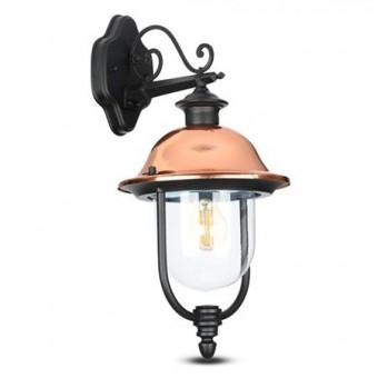 LAMPA DE GRADINA MONTAJ PERETE SOCLU E27 - NEGRU