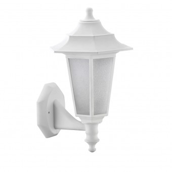 Lampa de iluminat exterior tip felinar, Horoz Begonya-2, Alb, IP44, Anti-Shock