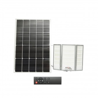Lampa LED 4500lm, 6500K cu panou solar 70W, baterie LifePO4 3.2V/60Ah, senzor de miscare si telecomanda IP66 Breckner Germany