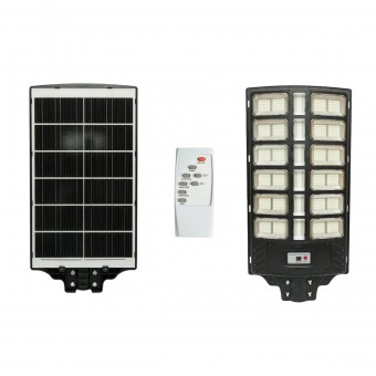 Lampa solara LED iluminat stradal 1000W cu panou solar 30W, baterie 25000mAh, senzor miscare, telecomanda, prindere stalp IP66 Breckner Germany