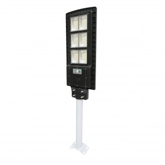 Lampa solara LED iluminat stradal 150W 6500K cu panou solar 12W, baterie 15000mAh, prindere pe stalp IP65 Breckner Germany