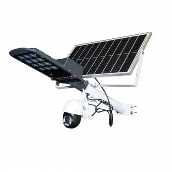Lampa stradala LED 100W cu panou solar 40W si camera supraveghere 4G Breckner Germany