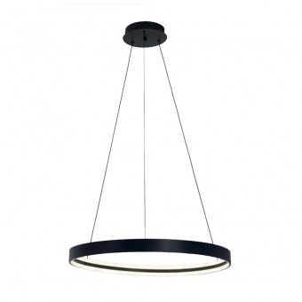 Lampa suspendata LED 105W 3CCT, 7350 lm, Negru, dimabila, telecomanda